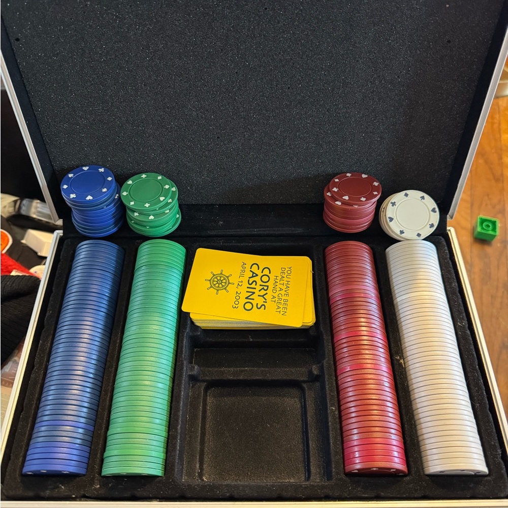Poker Chip Set with Case - Multicolor